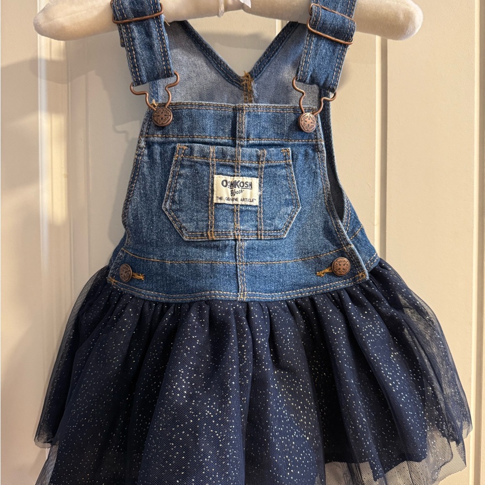 OshKosh B'gosh Blue Denim Dress with Sparkly Skirt